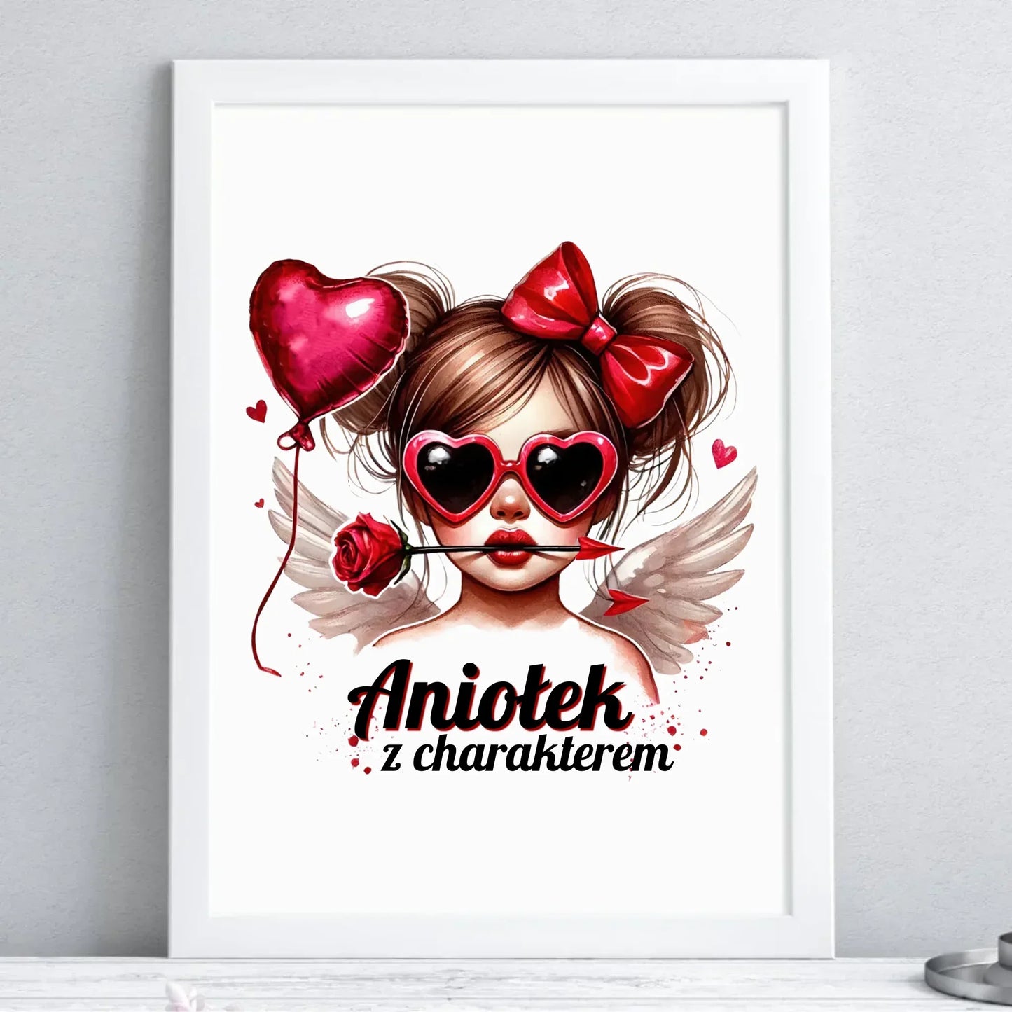 Aniołek z charakterem | Plakat w ramie W58 - StoryCups.pl