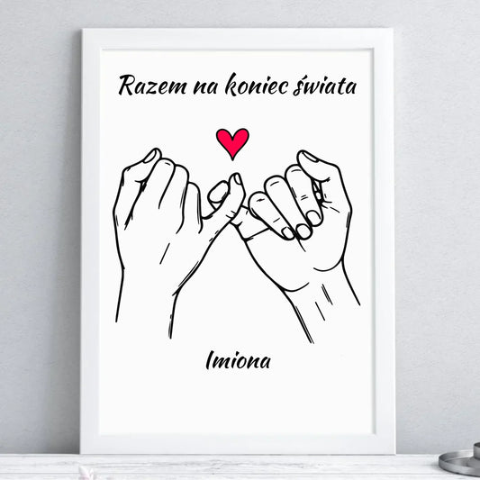 Razem na koniec świata | Plakat w ramie W60 - StoryCups.pl