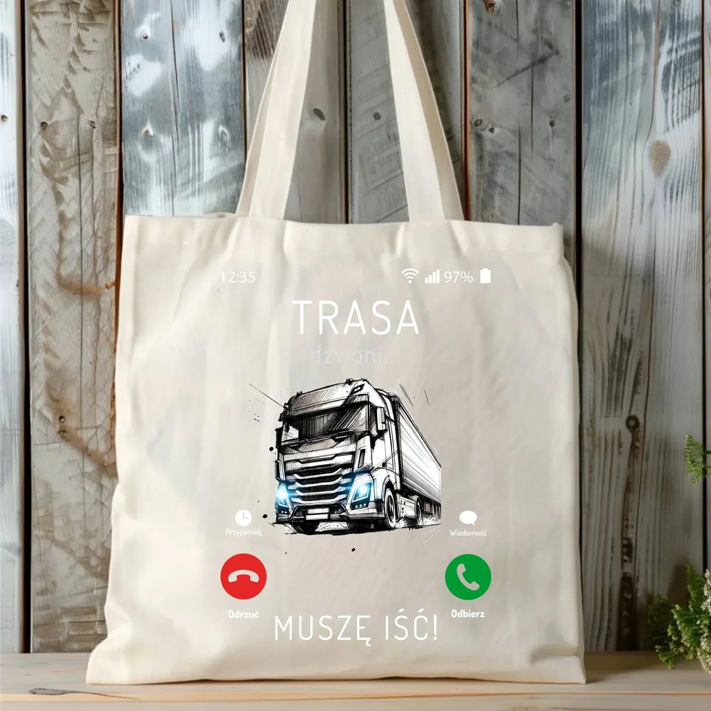 Trasa dzwoni muszę iść | Torba dla kierowcy tira ZKT03 - StoryCups.pl