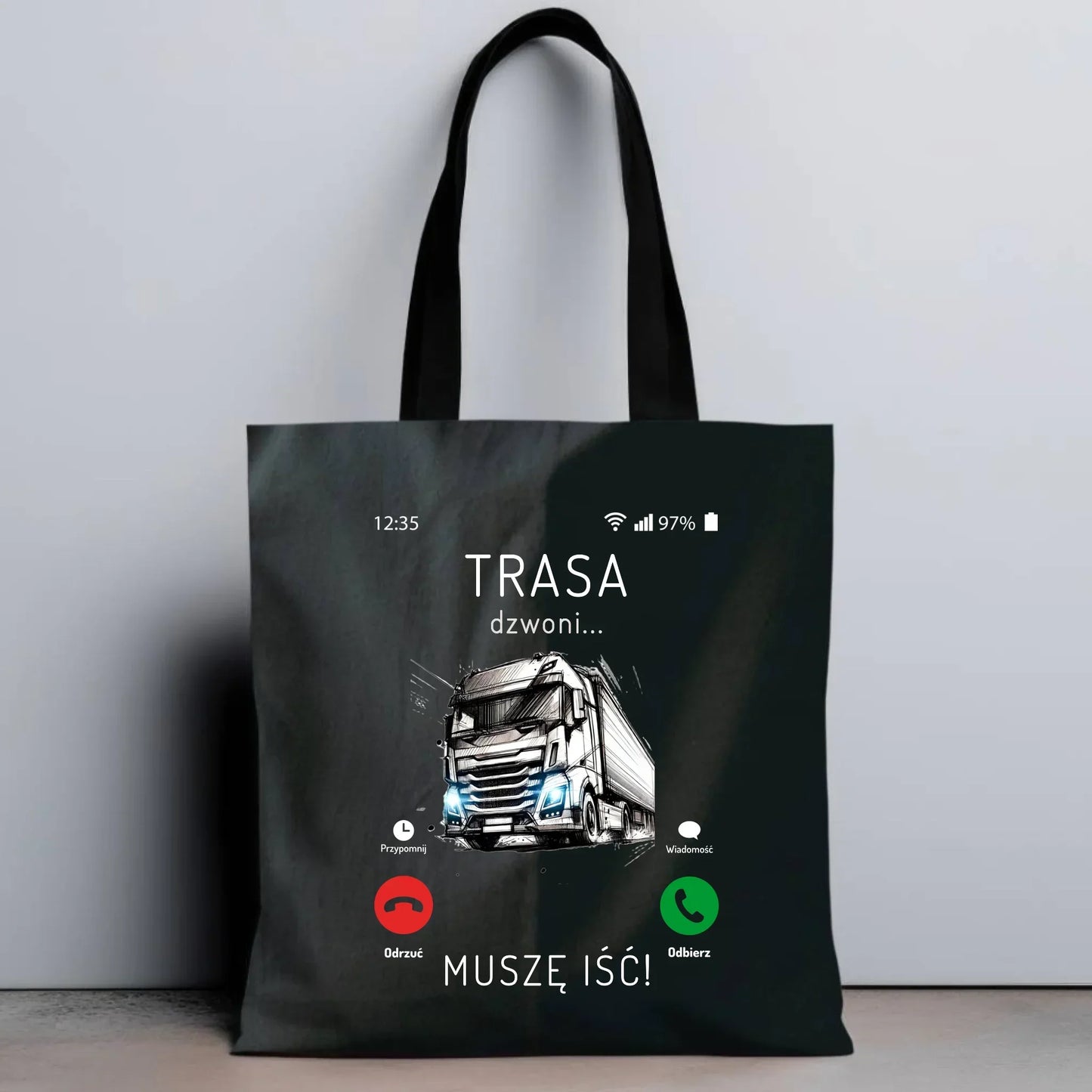 Trasa dzwoni muszę iść | Torba dla kierowcy tira ZKT03 - StoryCups.pl