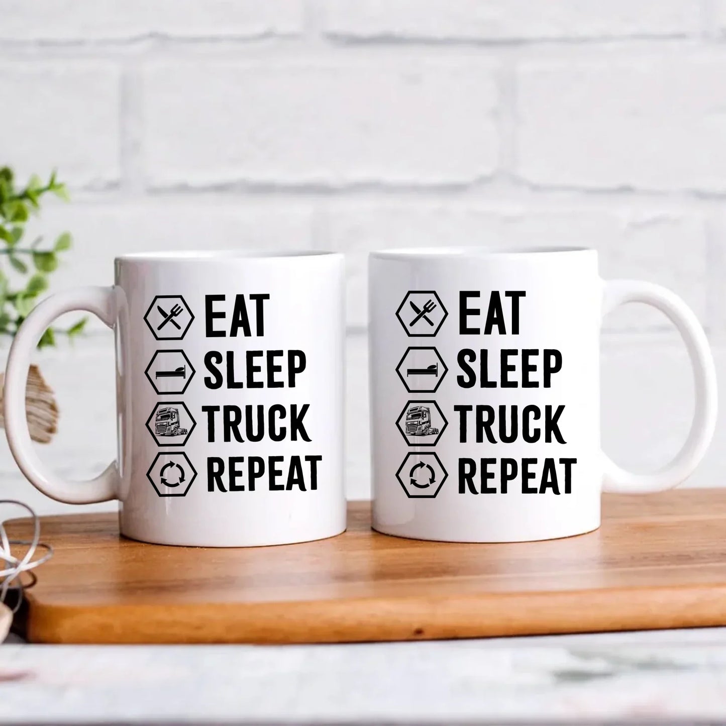 Eat Sleep Truck Repeat | Kubek dla kierowcy tira ZKT05 - StoryCups.pl