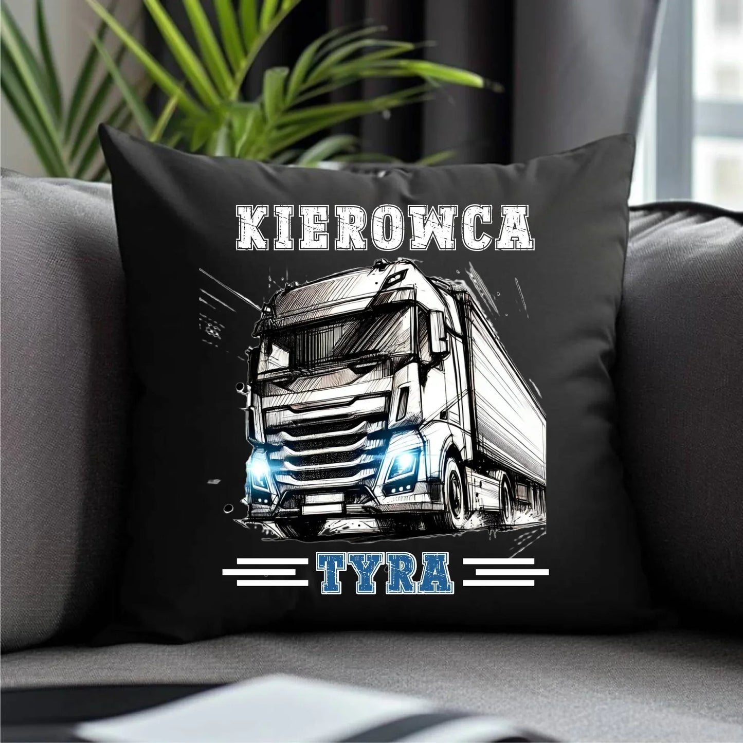 Kierowca tyra | Poduszka dekoracyjna dla kierowcy tira ZKT07 - StoryCups.pl