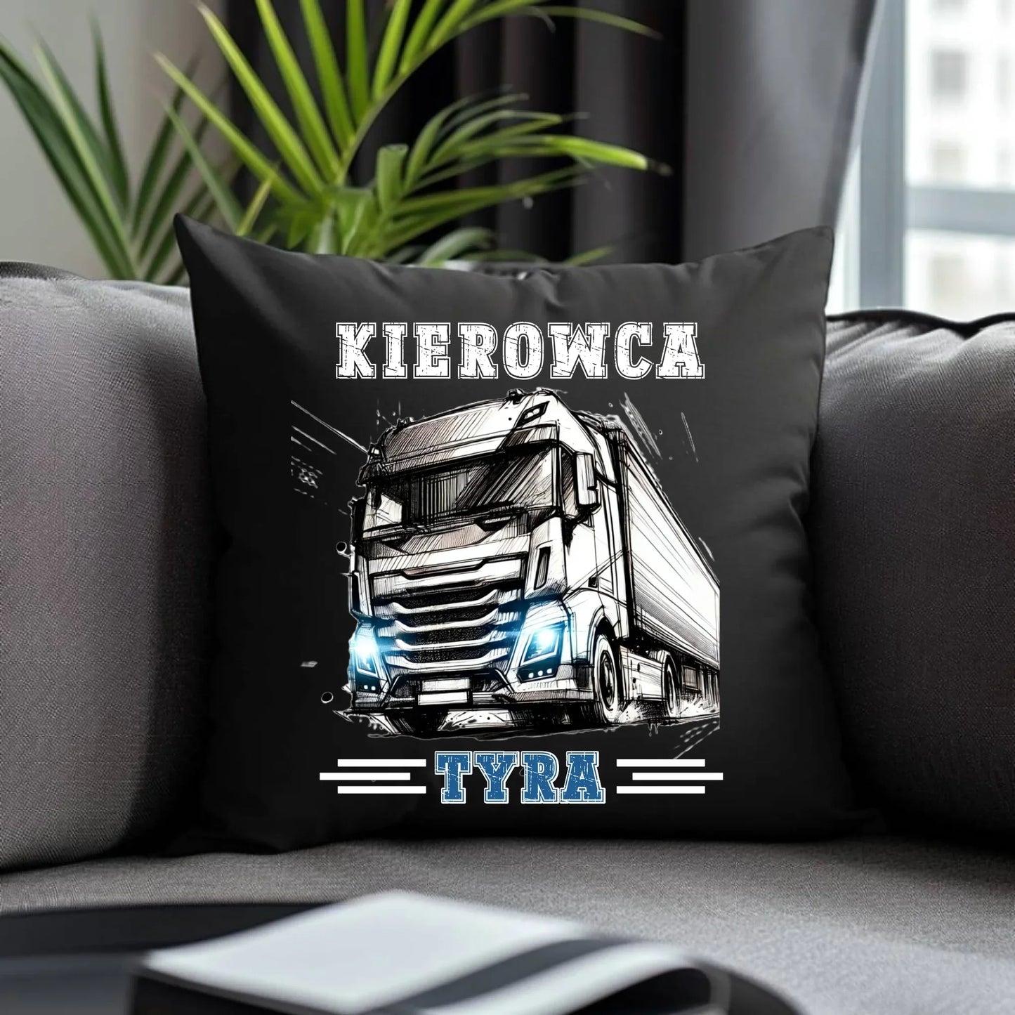 Kierowca tyra | Poduszka dekoracyjna dla kierowcy tira ZKT07 - StoryCups.pl
