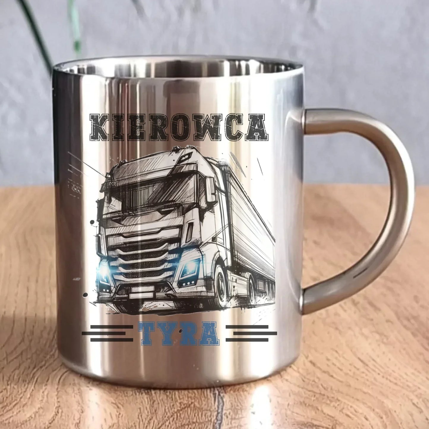 Kierowca tyra | Metalowy kubek dla kierowcy tira ZKT07 - StoryCups.pl