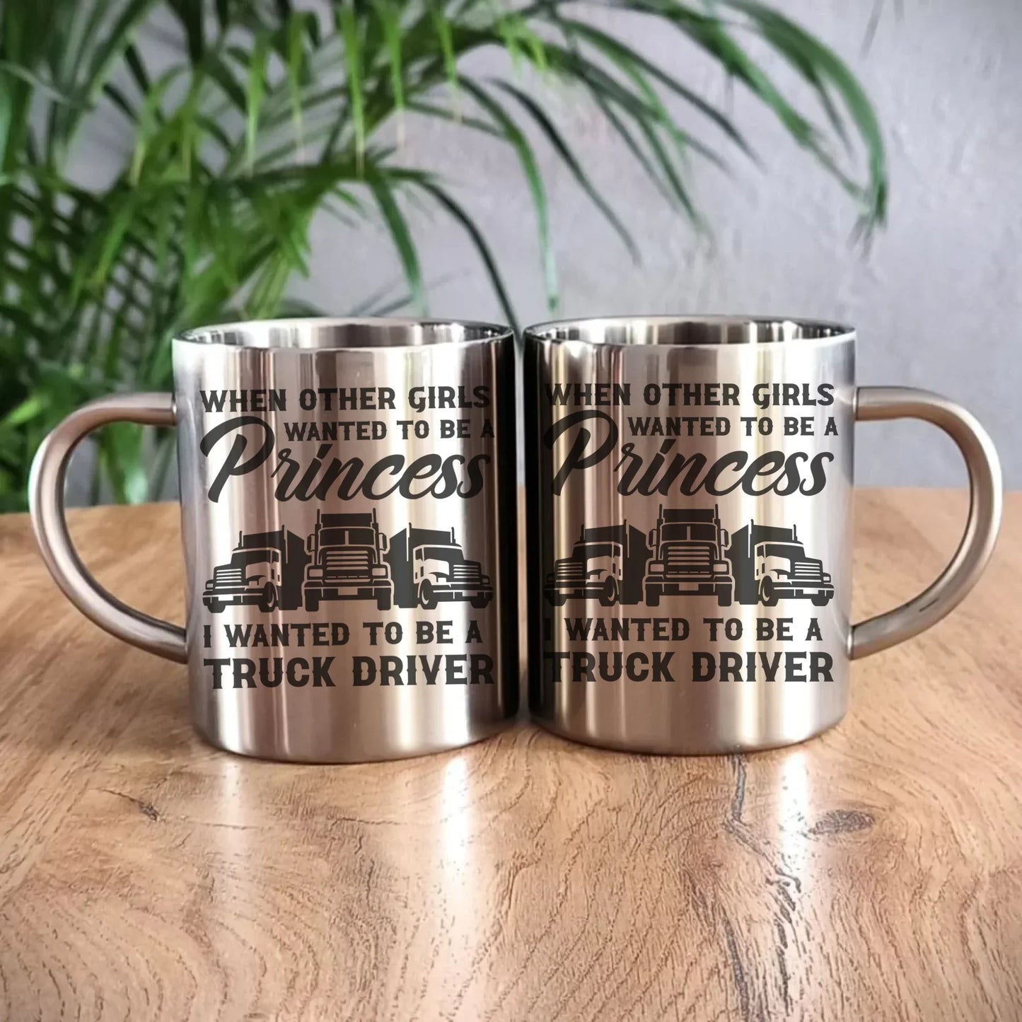 I wanted to be a truck driver | Metalowy kubek dla kierowcy tira ZKT08 - StoryCups.pl