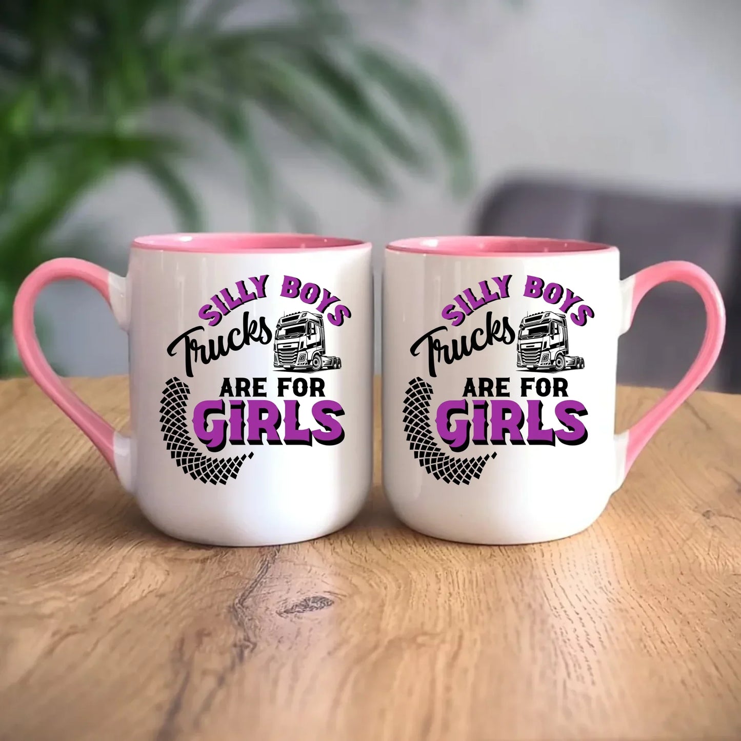 Silly boys trucks are for girls | Kubek dla kierowcy tira ZKT11 - StoryCups.pl