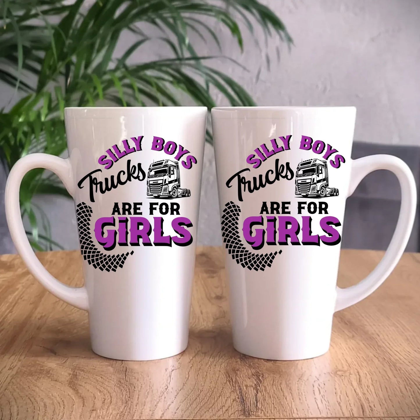 Silly boys trucks are for girls | Kubek dla kierowcy tira ZKT11 - StoryCups.pl