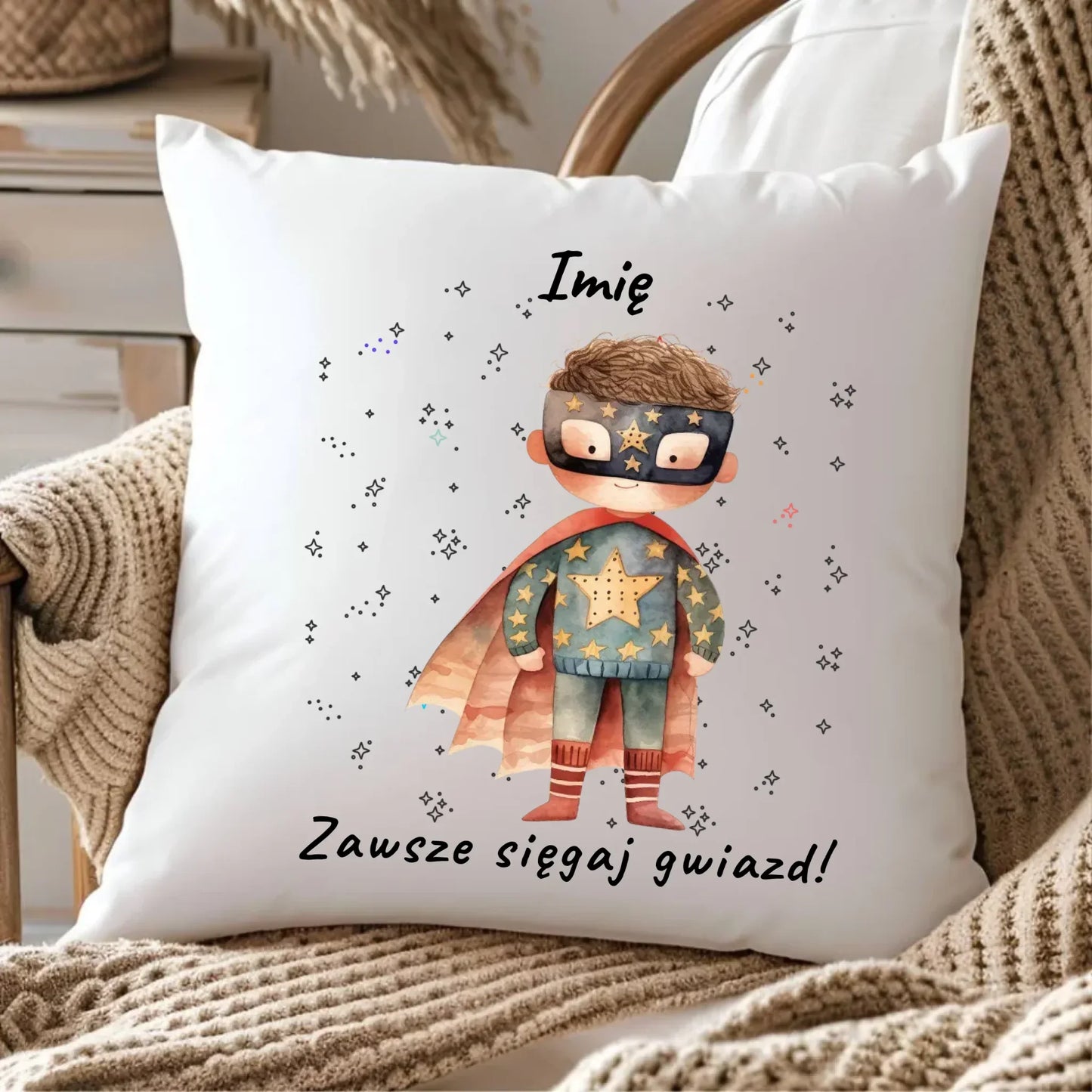 Zawsze sięgaj gwiazd | Poduszka dla dziecka DD06 - StoryCups.pl