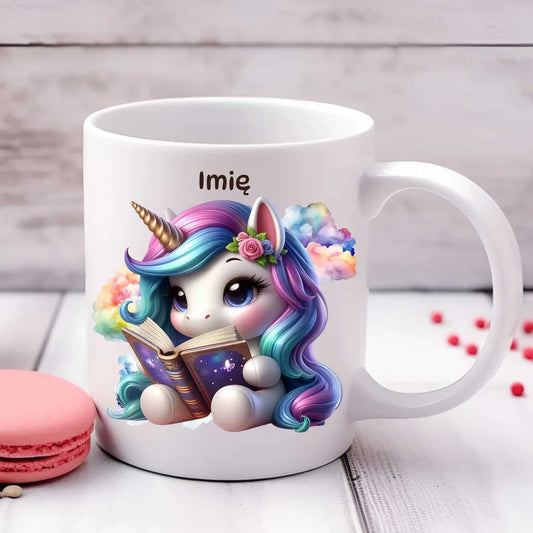 Jednorożec z książką | Kubek dla dziecka DD09 - StoryCups.pl