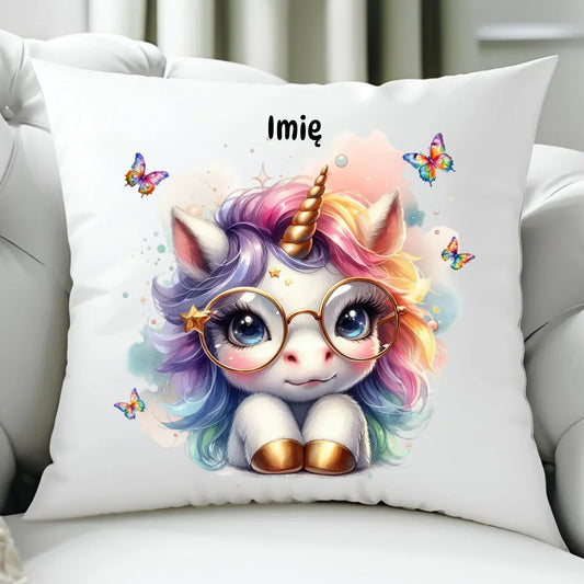 Jednorożec ze złotym rogiem | Poduszka dla dziecka DD13 - StoryCups.pl