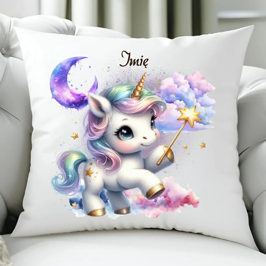 Jednorożec | Personalizowana poduszka dla dziecka DD14 - StoryCups.pl