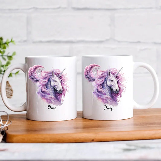 Różowy jednorożec | Personalizowany kubek DD15 - StoryCups.pl