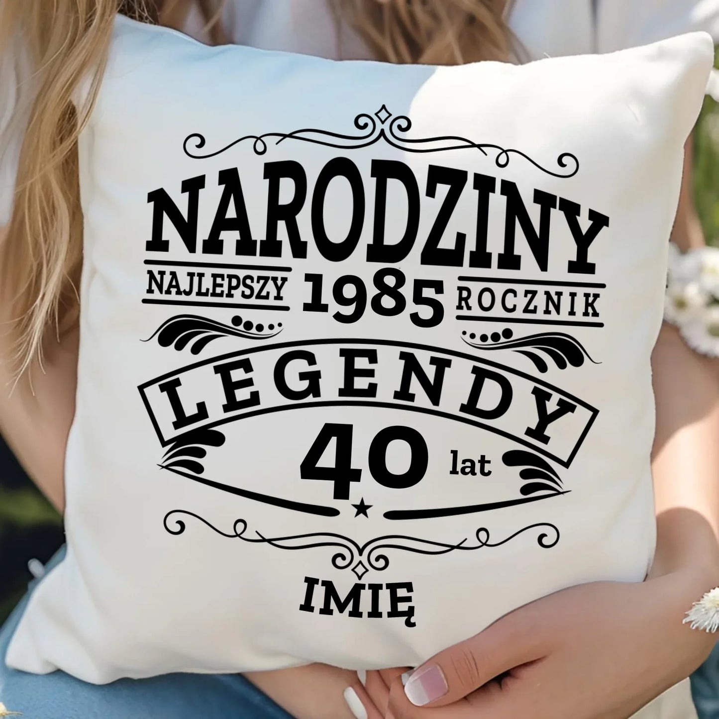 Narodziny Legendy imię | Personalizowana poduszka na urodziny U01 - StoryCups.pl