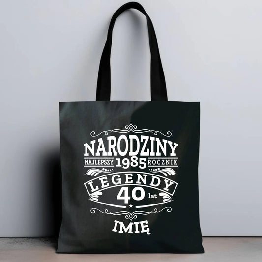 Narodziny Legendy imię | Personalizowana torba na urodziny U01 - StoryCups.pl