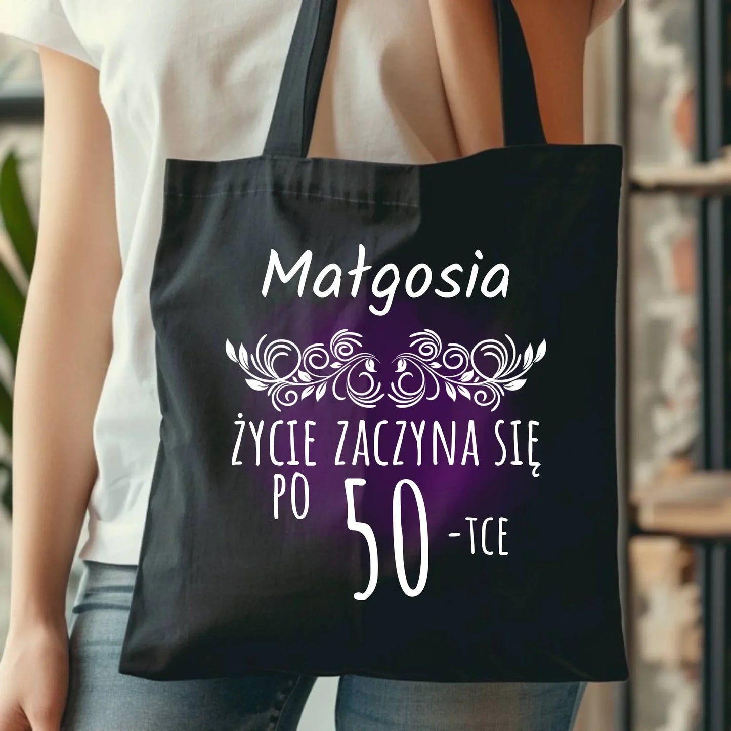 Życie zaczyna się po WIEK | Personalizowana torba na urodziny U03 - StoryCups.pl