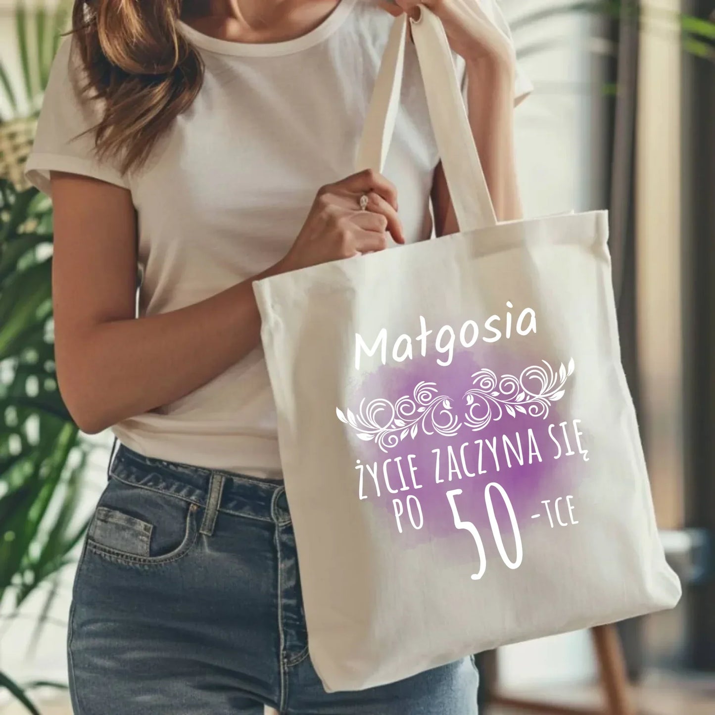Życie zaczyna się po WIEK | Personalizowana torba na urodziny U03 - StoryCups.pl