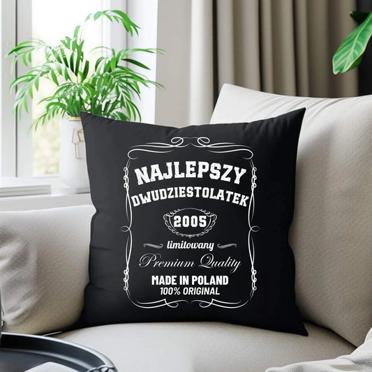 Najlepszy dwudziestolatek | Poduszka dekoracyjna prezent na 20 urodziny U04 - StoryCups.pl