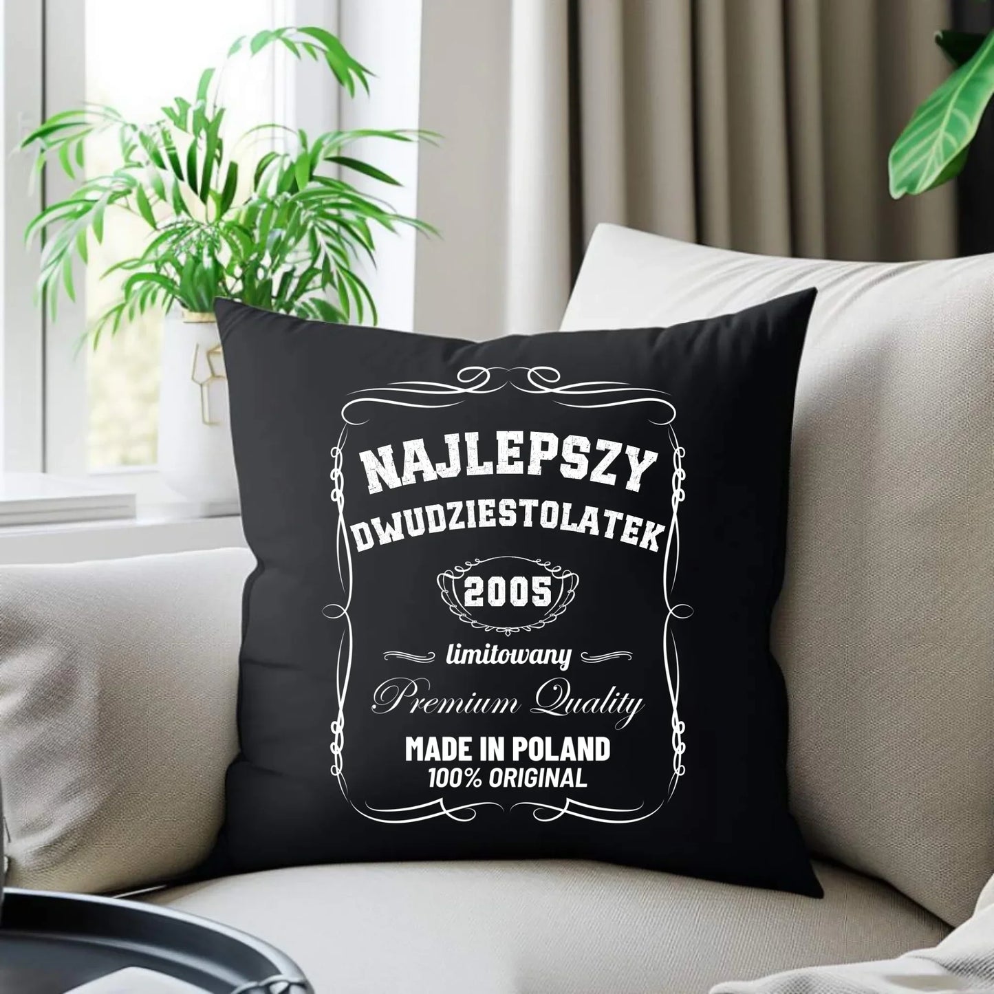Najlepszy dwudziestolatek | Poduszka dekoracyjna prezent na 20 urodziny U04 - StoryCups.pl