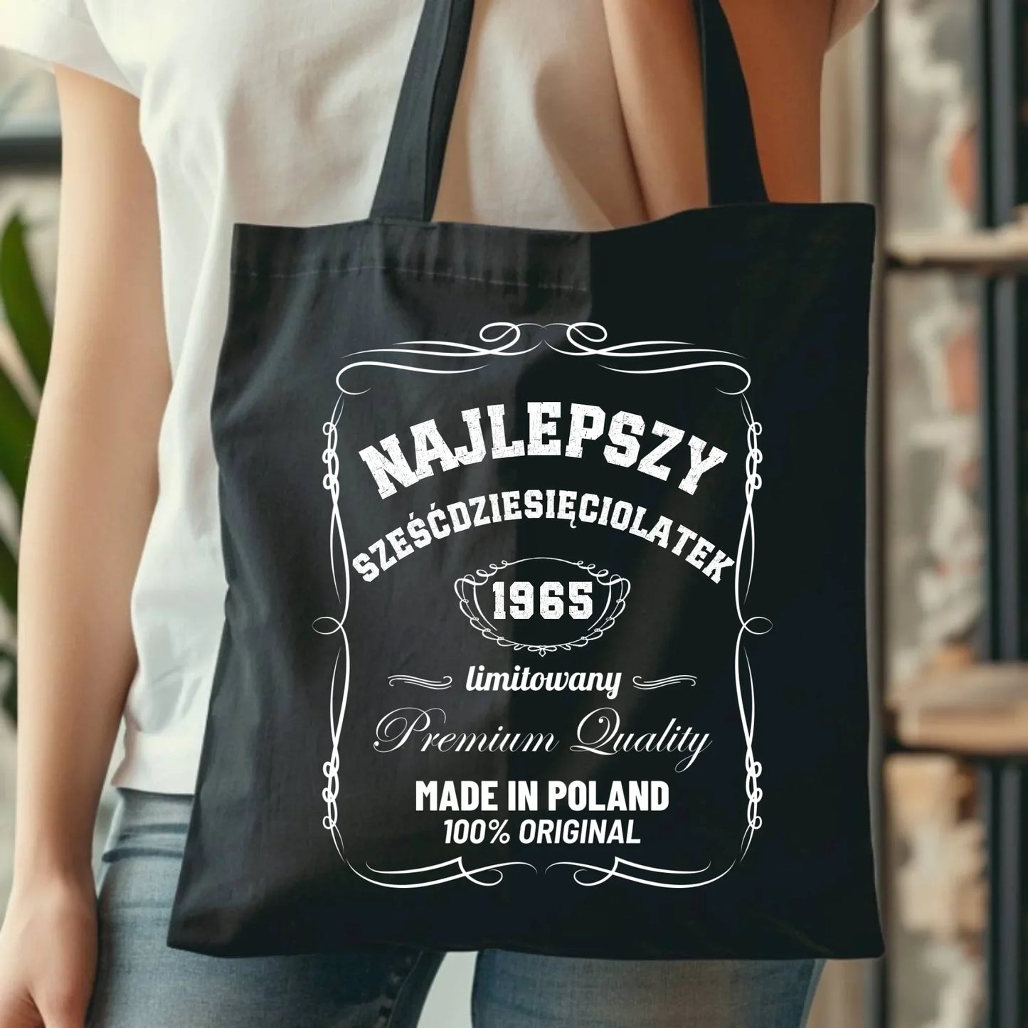 Najlepszy sześćdziesięciolatek | Personalizowana torba na 60 urodziny U04 - StoryCups.pl