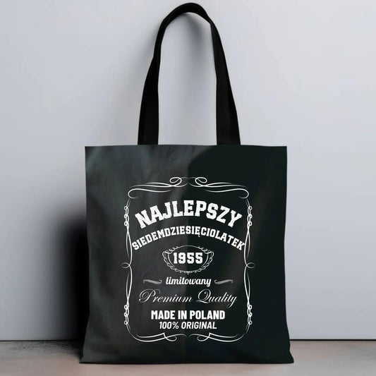 Najlepszy siedemdziesięciolatek | Personalizowana torba na 70 urodziny U04 - StoryCups.pl