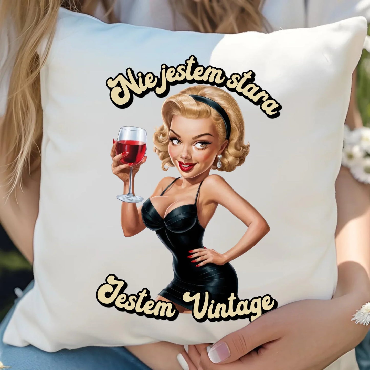 Nie jestem stara jestem vintage | Poduszka na urodziny U05 - StoryCups.pl