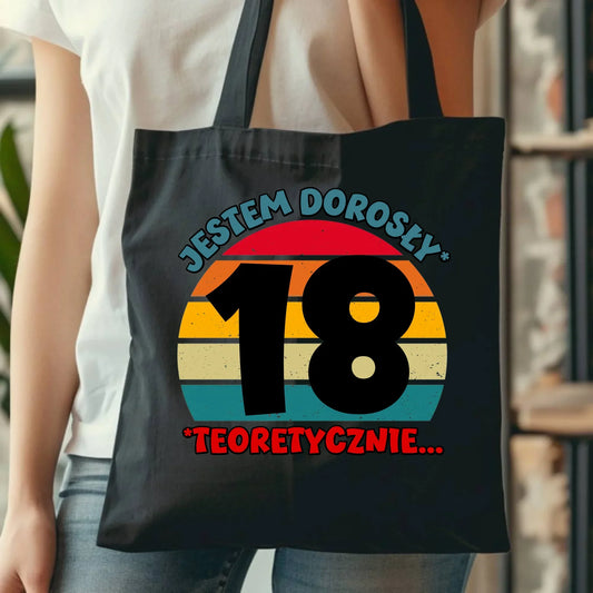 Jestem dorosły 18stka | Torba prezent na osiemnastkę U07 - StoryCups.pl