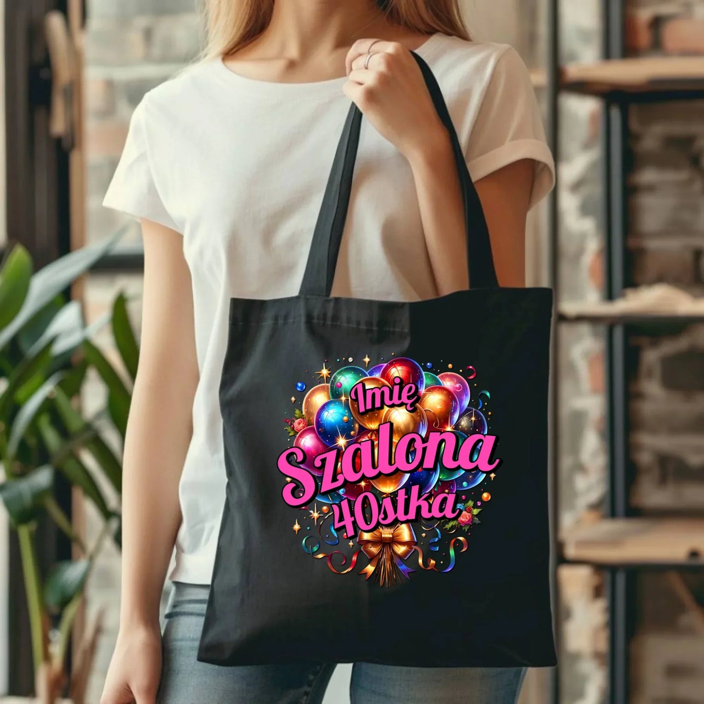 Szalona 40stka - personalizacja | Torba prezent na urodziny U14 - StoryCups.pl