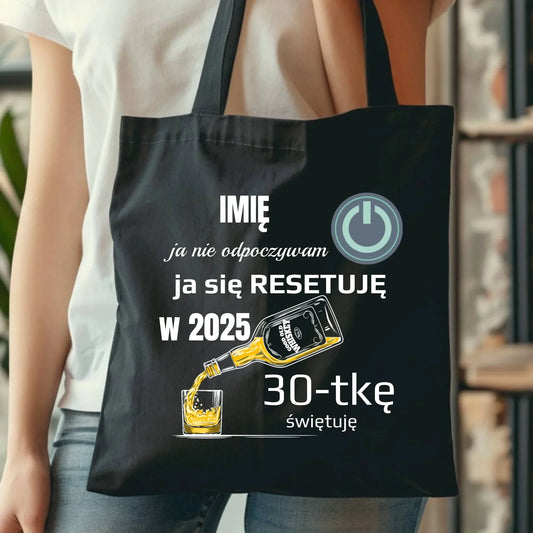 Ja się resetuję | Torba prezent na urodziny U19 - StoryCups.pl
