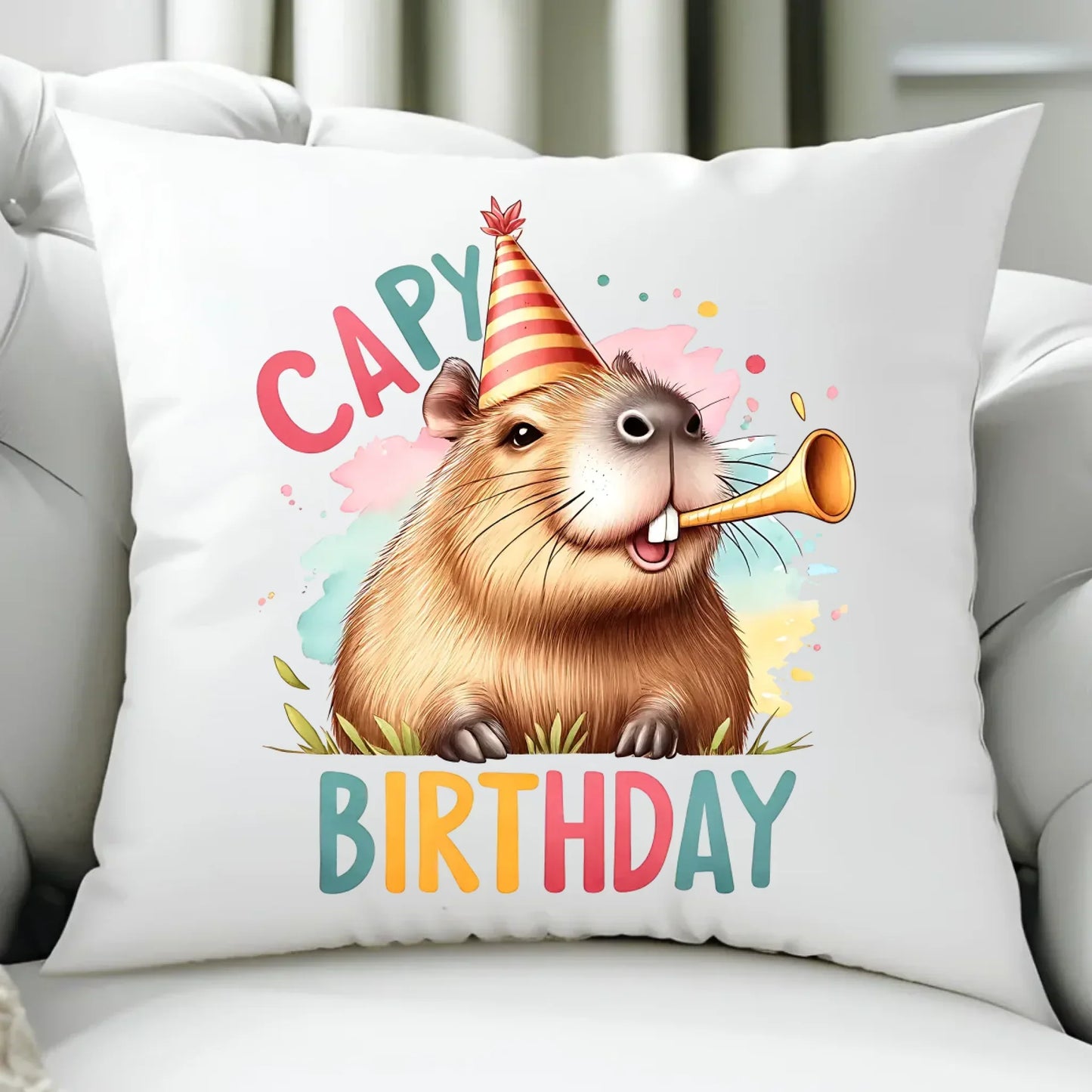 Capy Birthday kapibara | Poduszka na urodziny U21 - StoryCups.pl