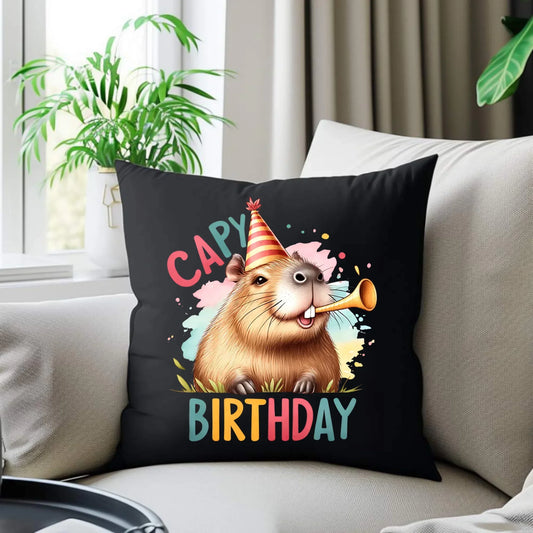 Capy Birthday kapibara | Poduszka dekoracyjna na urodziny U21 - StoryCups.pl