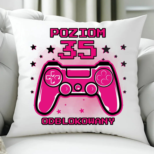 Poziom odblokowany (wiek) | Poduszka na urodziny dla gracza U23 - StoryCups.pl