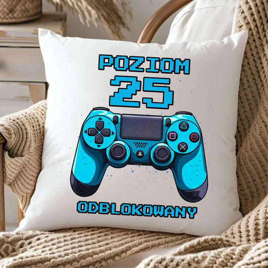 Poziom odblokowany (wiek) | Poduszka na urodziny dla gracza U24 - StoryCups.pl