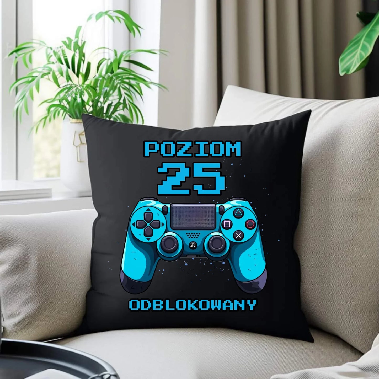 Poziom odblokowany (wiek) | Poduszka dekoracyjna na urodziny dla gracza U24 - StoryCups.pl