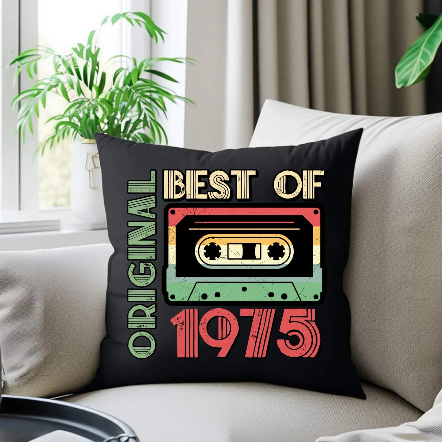Original 1975 personalizacja | Poduszka dekoracyjna na urodziny U30 - StoryCups.pl
