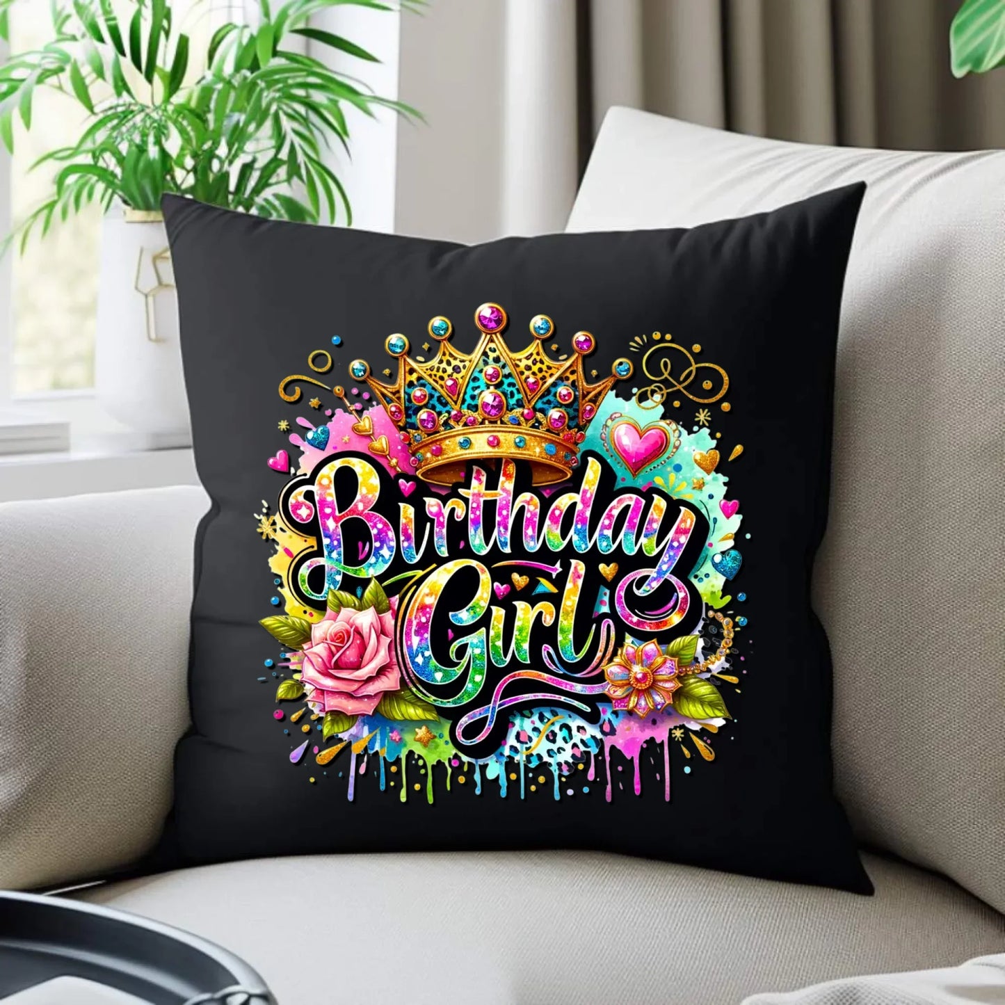 Birthday Girl | Poduszka dekoracyjna na urodziny U34 - StoryCups.pl