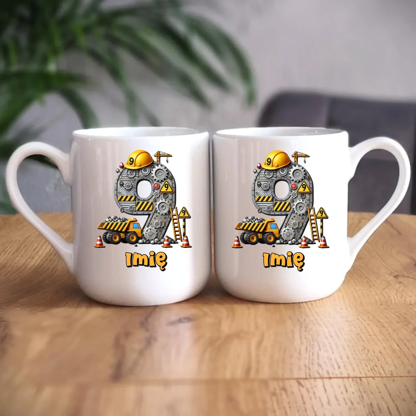 Koparka, konstrukcja | Kubek na 9. urodziny dla chłopca U43 - StoryCups.pl