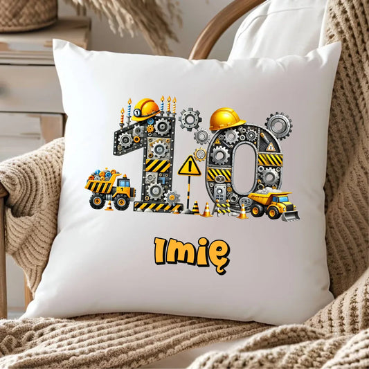 Koparka, konstrukcja | Poduszka na 10. urodziny dla chłopca U44 - StoryCups.pl