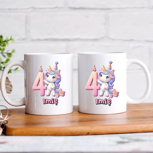 Jednorożec | Kubek na 4. urodziny dla dziewczynki U48 - StoryCups.pl