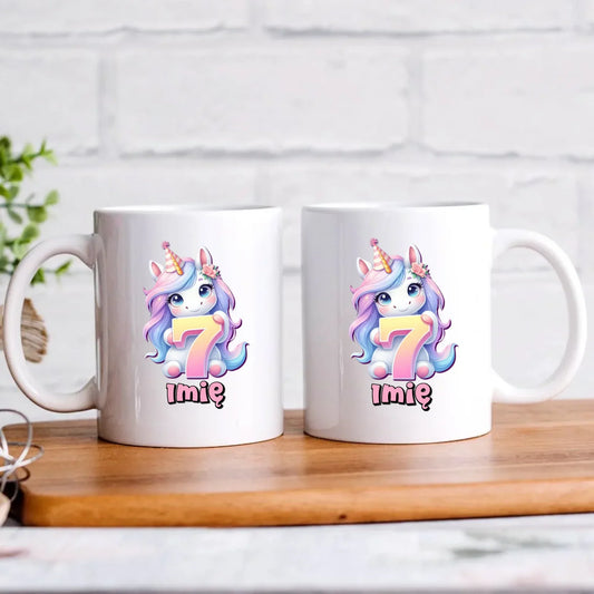 Jednorożec | Kubek na 7. urodziny dla dziewczynki U51 - StoryCups.pl