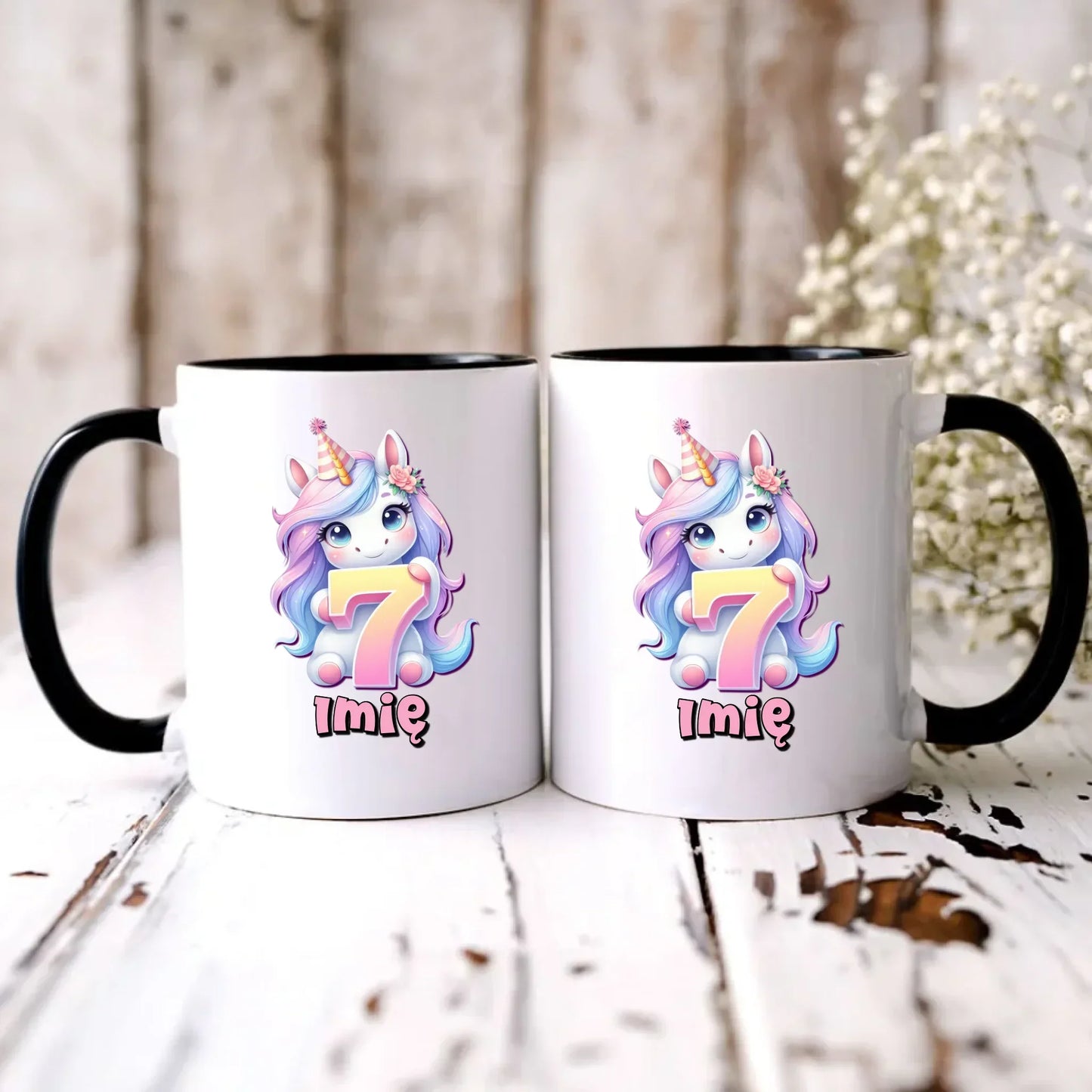 Jednorożec | Kubek na 7. urodziny dla dziewczynki U51 - StoryCups.pl