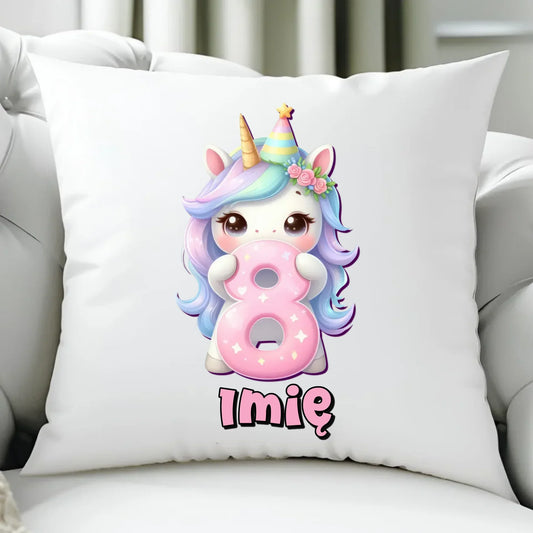 Jednorożec | Poduszka na 8. urodziny dla dziewczynki U52 - StoryCups.pl