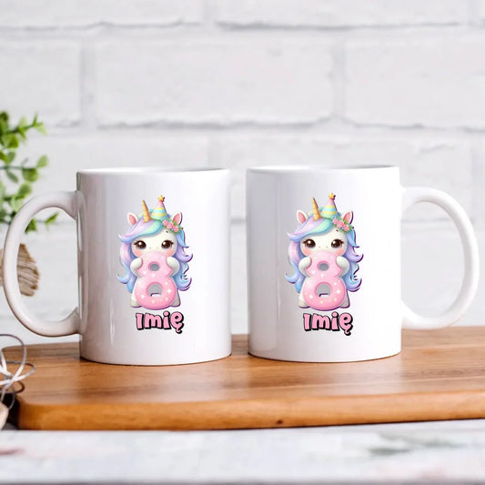 Jednorożec | Kubek na 8. urodziny dla dziewczynki U52 - StoryCups.pl