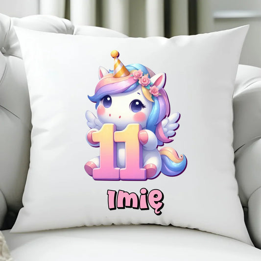 Jednorożec | Poduszka na 11. urodziny dla dziewczynki U55 - StoryCups.pl