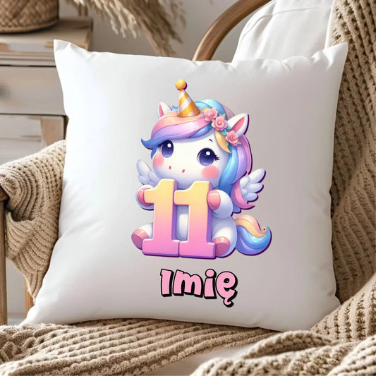 Jednorożec | Poduszka na 11. urodziny dla dziewczynki U55 - StoryCups.pl