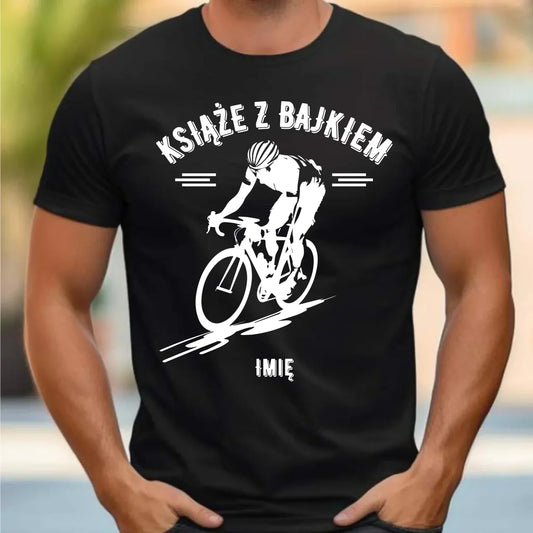 Książe z bajkiem | Koszulka męska dla rowerzysty HR01 - StoryCups.pl
