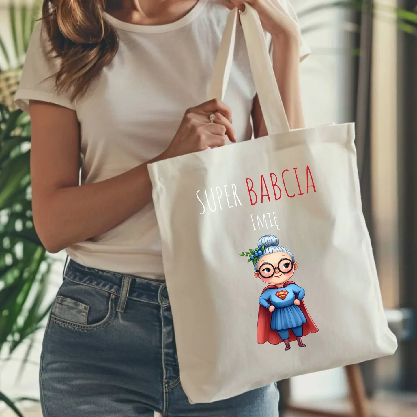 Super Babcia | Torba z imieniem dla babci B02 - StoryCups.pl