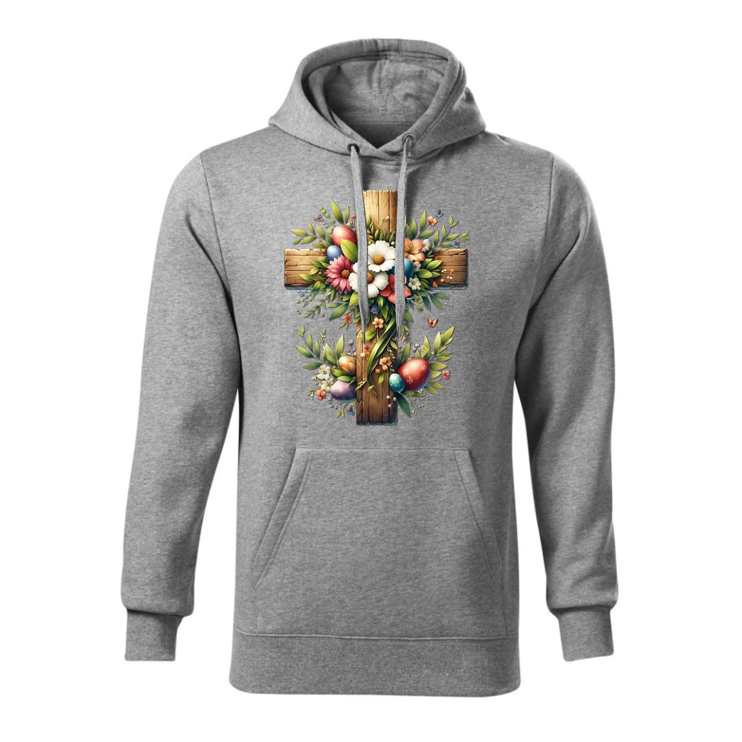 Krzyż | Bluza męska z kapturem na Wielkanoc WN02 - StoryCups.pl