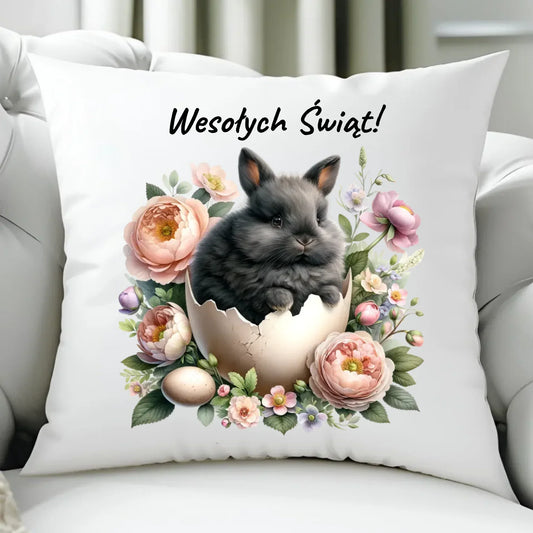 Zajączek w pisance | Poduszka na Wielkanoc WN03 - StoryCups.pl