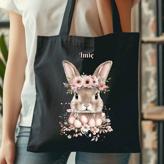 Zajączek z wiankiem | Torba na Wielkanoc WN05 - StoryCups.pl