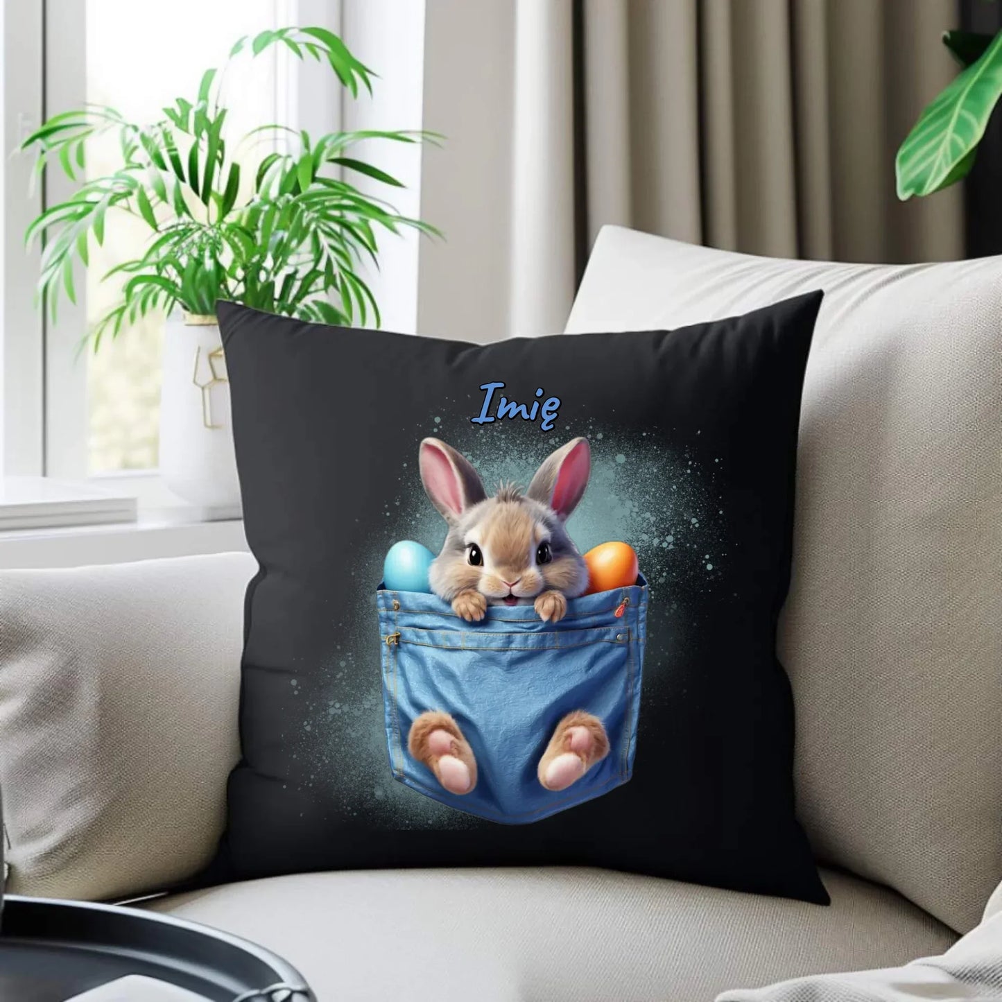 Mały zajączek | Poduszka dekoracyjna na Wielkanoc WN10 - StoryCups.pl